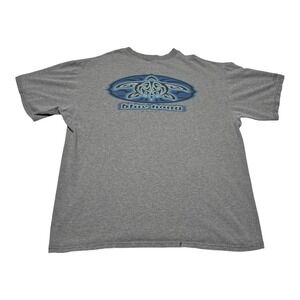 Y2K Crazy Shirts Blue Hawaii Turtle Art Logo Gray Shirt Men's Large Short Length